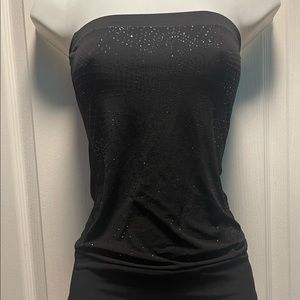 Small black Tube Top glitter design
